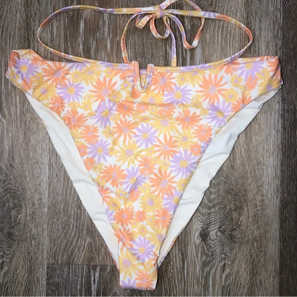 L*Space Bikini Swimsuit Camellia Top Joy Bottom Bitsy in Oopsie Daisy XL NWT